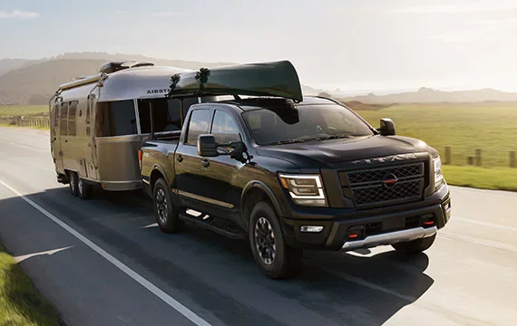 2022 Nissan TITAN towing airstream | Neil Huffman Nissan of Frankfort in Frankfort KY